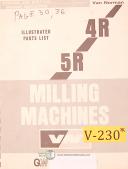 Van Norman-Van Norman No. 16, Milling Machine, Instructions and Parts List Manual Year 1952-No. 16-01